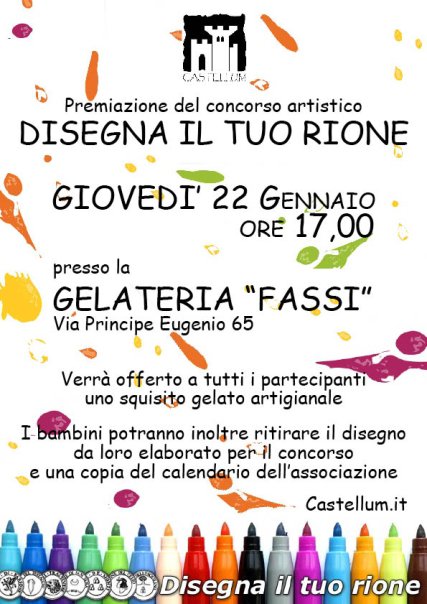 Premiazione concorso “Disegna il tuo Rione”