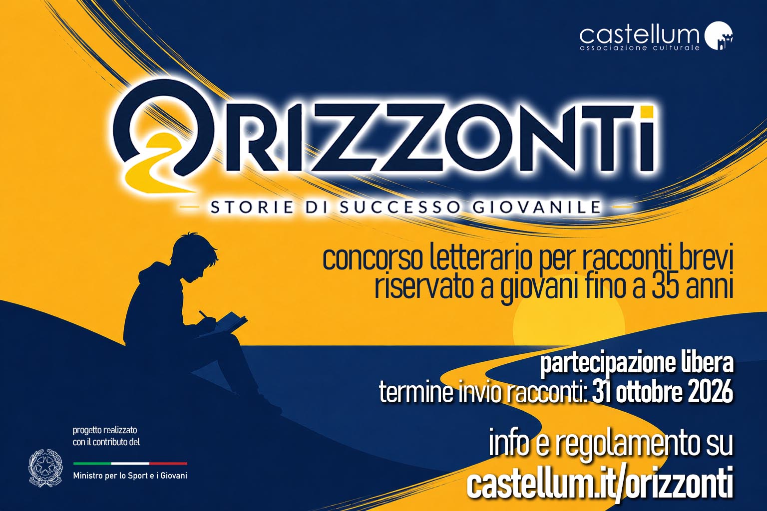 ORIZZONTI – Storie di successo giovanile: partecipa al concorso letterario
